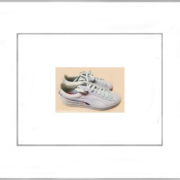 New Rare & Unique Italian Light Green Soft Genuine Suede Puma Sneakers main image 6